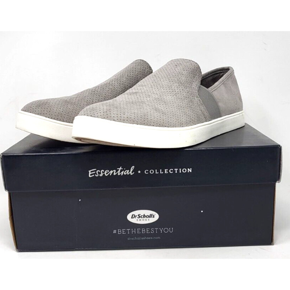 Dr. Scholl's Shoes Women's Luna Sneaker 8 Grey Cloud Microfiber Perforated